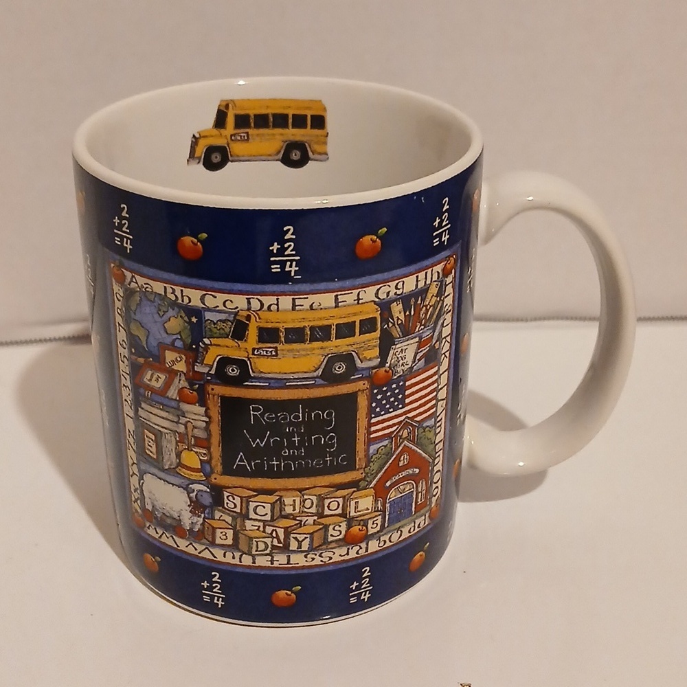 1996 School Days By Susan Winget For Lang & Wise Ceramic Mug Bus Teacher